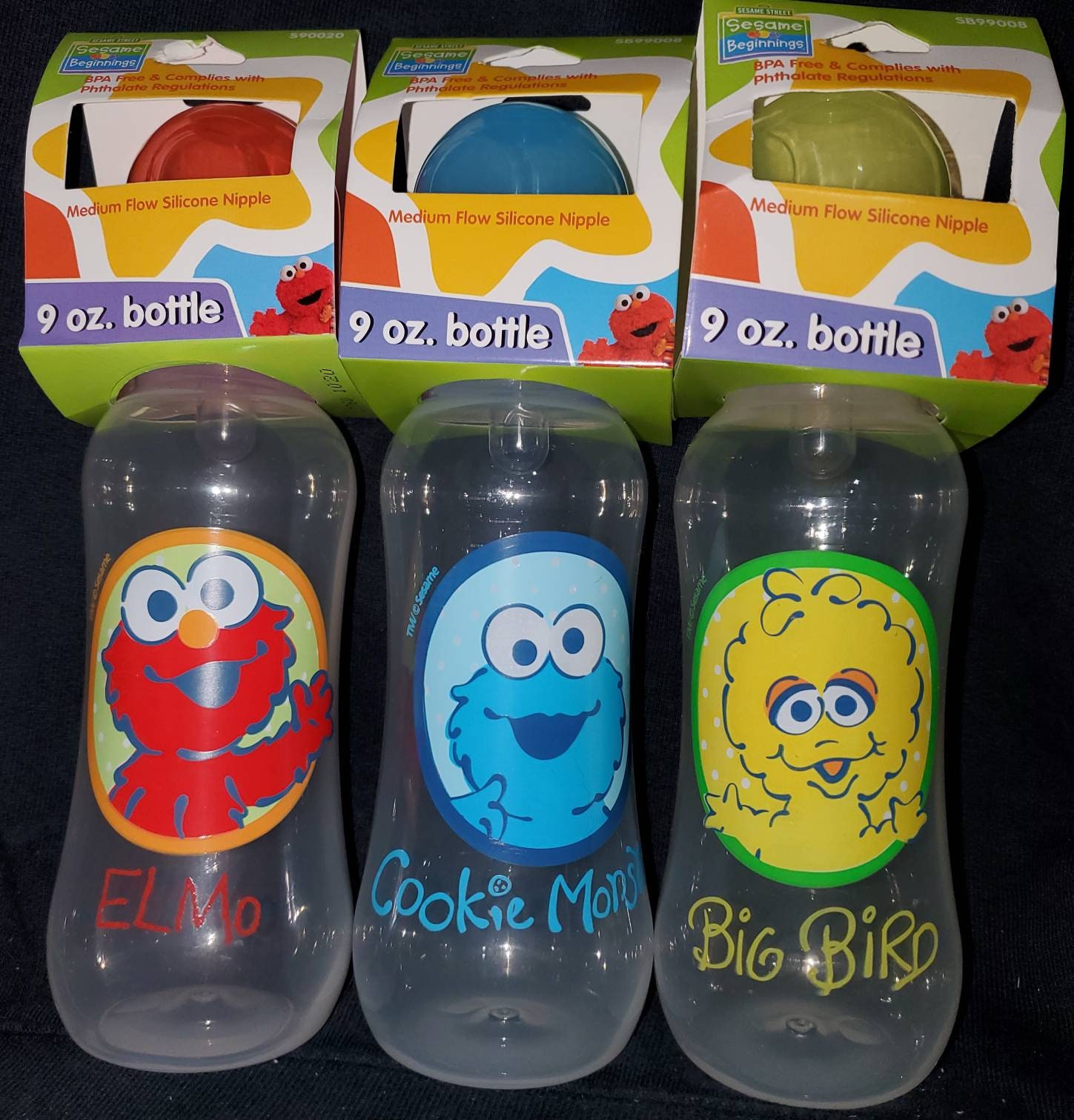 Sesame Street Sesame Beginnings 8oz. Spill Proof Cups - Big Bird, Cookie  Monster and Elmo (3-Pack), Multicolored