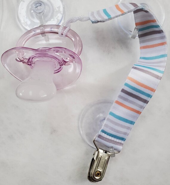 ADULT Pacifier with strap and clip. Etsy