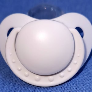 ABDL/Small Shield White Pacifier.