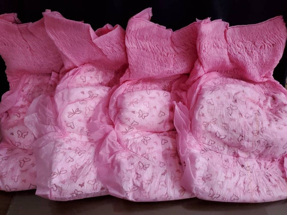 Brand New Pink Super Absorbant Cloth Like Pull-on Underwear 4 Pack Size.  L/XL Waist Sz 30-48 