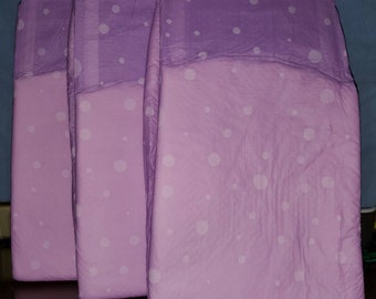 ABDL Adult Diaper 3 Pack Purple Large.. Fitting Sizes 38-48