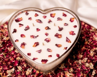 16oz Heart Glass Bowl Scented Soy Candle