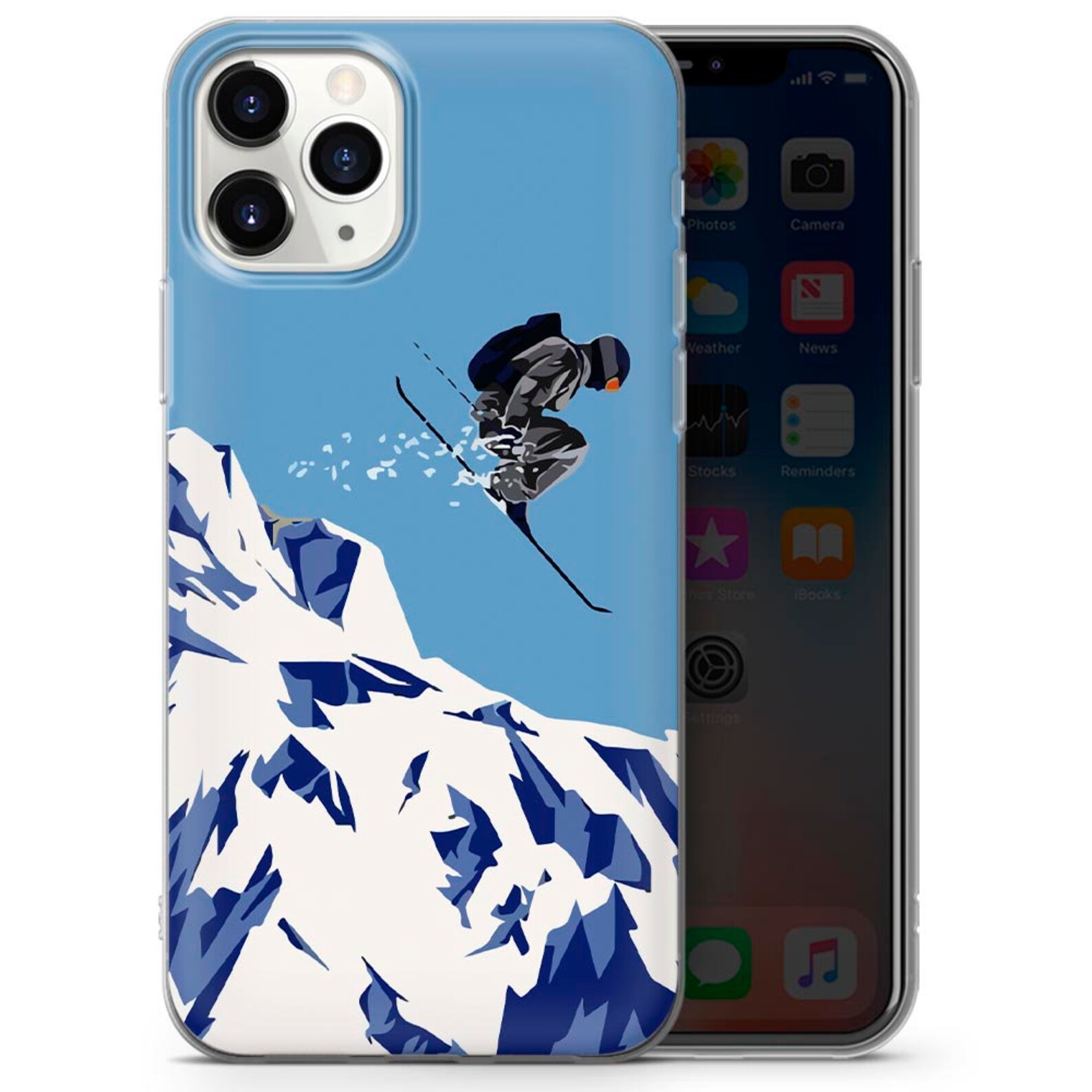 Skiing Phone Case For iPhone 11 Pro 7 8 X XS XR SE 12 Etsy