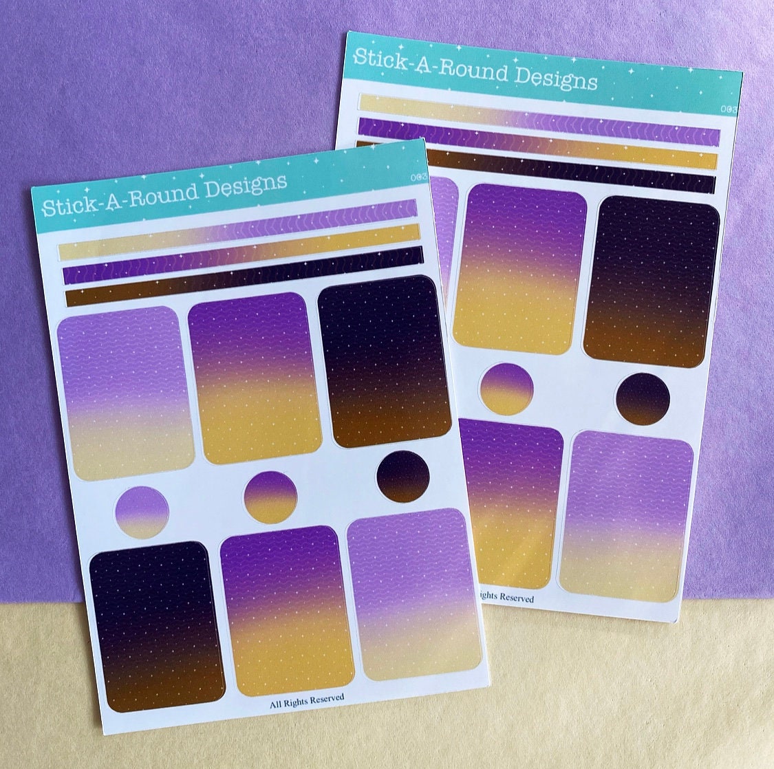 cute pastel sunset aesthetic sticker sheet bullet journal etsy