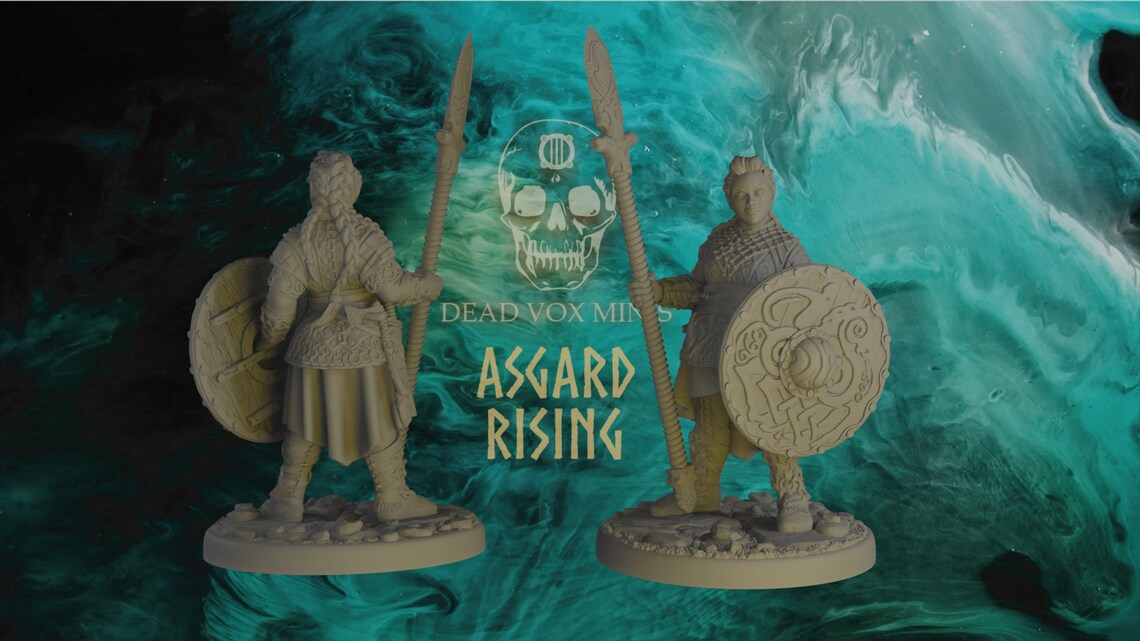 Viking Shield maiden Female viking warrior 28mm fantasy Etsy