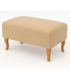 Tavolino Pouf Imbottito – Tessuto e Gambe Personalizzabili – Panchina Elegante per Soggiorno