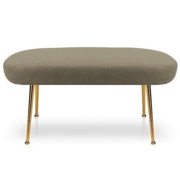 Banc | Repose-pieds | Pouf |Tabouret ovale | Banc d'entrée |Tapissé d'origine | Banc rond fait main |Intérieur |Pour n'importe quelle pièce