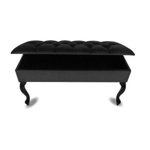 Black chest, bench with storage, upholstered chest, bench witch storage, upholstered box, handmade seat, buttoned seat, velvet fabric chest