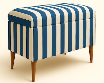 Grand coffre pouf|banc avec rangement|coffre rembourré|pouf avec rangement|siège avec rangement|boîte de literie rembourrée