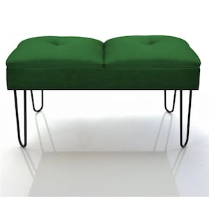 Fabric pouf | Stool | Upholstered seating for the hall | Pin bench | For dressing shoes | Bench for entry | Pouf | Footstool | bench seat