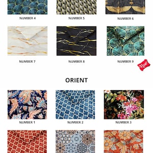 a bunch of different types of fabric on a white background