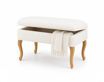 Malle à motifs | avec rangement | coffre Chesterfield rembourré | pouf avec rangement | siège avec rangement | banc caisson tapissé HANDMADE
