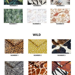 a bunch of different types of fabric on a white background