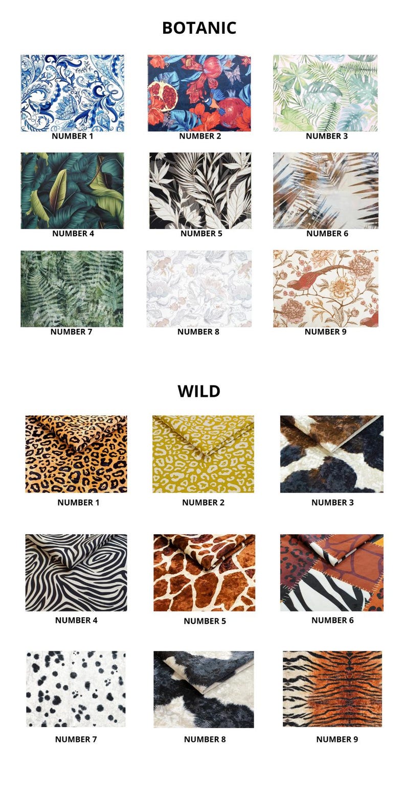 a bunch of different types of fabric on a white background