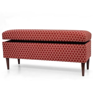 Trunk in patterns |bench with storage|upholstered chest |pouffe with storage| seat with storage|upholstered box|handmade furniture and decor