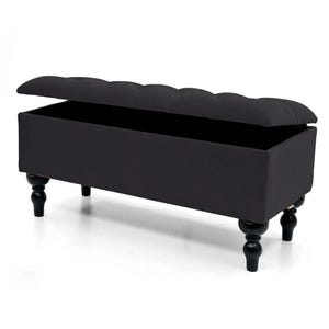 Black Velvet Hallway Trunk | Upholstered Chest Box | Bench With Storage |Storage and organization box|Pouffe with storage |Seat with storage