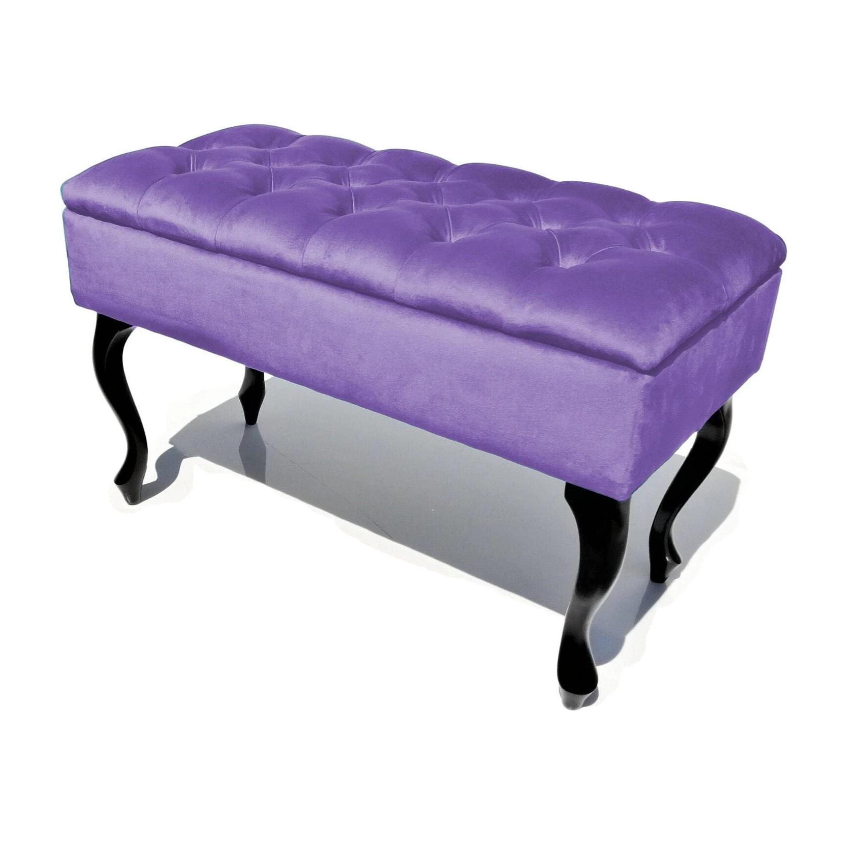 Tabouret de coffre de banc | Tapisserie d'ameublement de boîte de lavande | Coffre HANDMADE | banc avec | coffre rembourré de chesterfield