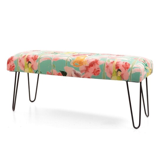Industrial upholstered bench best sale