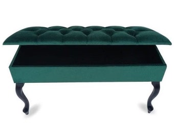 Koffer, Bank mit Aufbewahrung, gepolsterte Chesterfield-Truhe, Bank mit Aufbewahrung, Sitz mit Aufbewahrung, Polsterbox