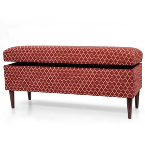 Trunk in patterns |bench with storage|upholstered chest |pouffe with storage| seat with storage|upholstered box|handmade furniture and decor