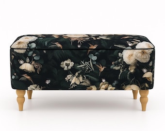 Banc fait à la main | Couloir de pouf | Pouf en métal | Repose-pieds | Tapissé | Siège fait à la main | Pouf Couloir |Repose-pieds rembourré