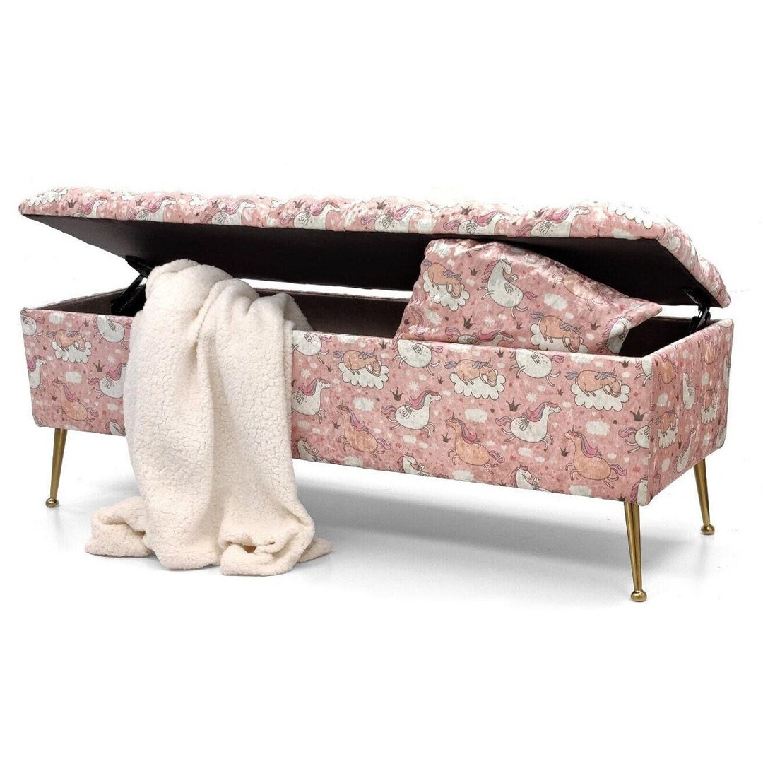 Storage Footstool Patterned Velvet Storage | Colorful Footstool | Patterned Storage| Animal Print ...