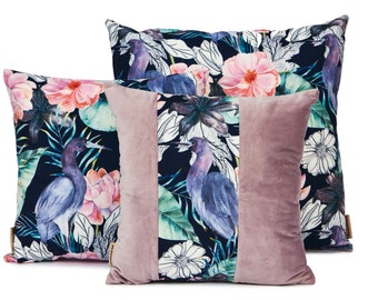 Decorative Pillow |Botanic cushion with insert |Patterned Animal Pillow |Decorative Cushion |Nature Style Pillow |Throw Pillow|Flower pillow