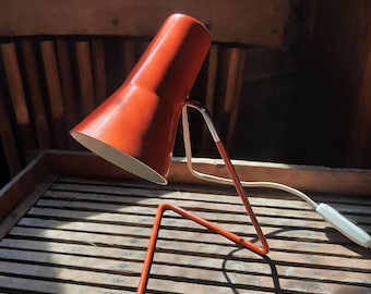 Red Table Lamp by Josef Hurka for Drupal, 1960s