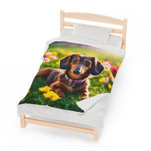 Dackel Decke, Dackel Papa, Dackel Mama, Dackel Liebhaber Geschenk, Hundedecke, Hunde Liebhaber Geschenk, Geburtstagsgeschenk, Dackel Geschenk