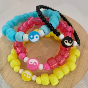 Yin Yang Perlen Armband, Yin Yang Schmuck, Tochter Geschenk, Enkelin Geschenk, beste Freunde Geschenk