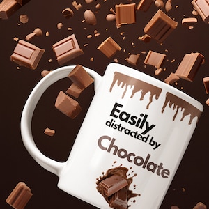Chocolate Lover Mug, Chocolate Lover Gift, Mother&#39;s Day Gift, Birthday gift for Chocolate Lover, Fathers Day Gift, Gift for Dad, Coffee Mug