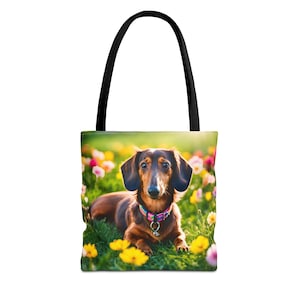 Dachshund Tote Bag, Dachshund Bag, Market Bag, Supermarket Bag, Reusable Bag, Dachshund Owner Gift, Dog Lover Gift, Sausage Dog Gift