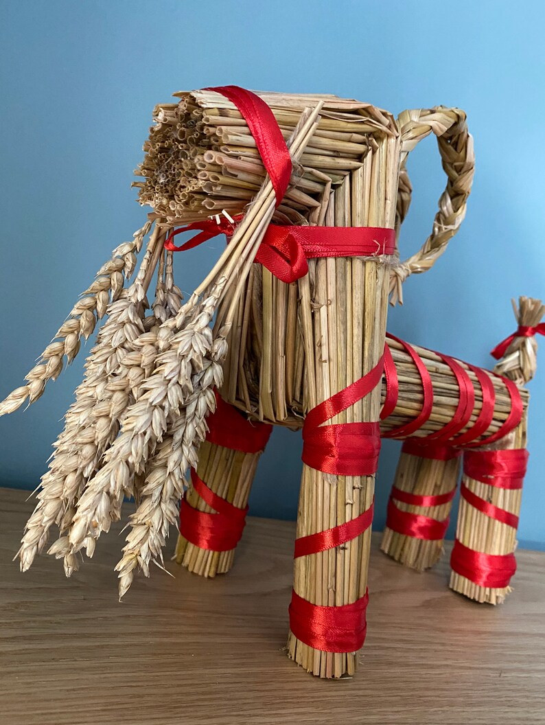 Traditional Swedish Handmade Straw Yule Goat Julbocken Etsy