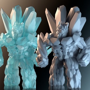 Translucent Ice Golem | 32mm and larger for PnP, Tabletop and Wargames