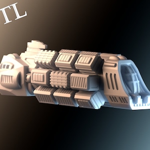 Space Freighter STL (pre-supported)