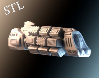 Space Freighter STL (pre-supported)
