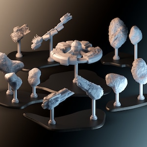 Star Wars: Armada 3D Obstacles Set with Magnets