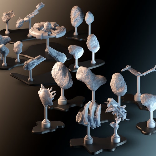 Star Wars Armada 3D Obstacles Set and Prepainted Etsy