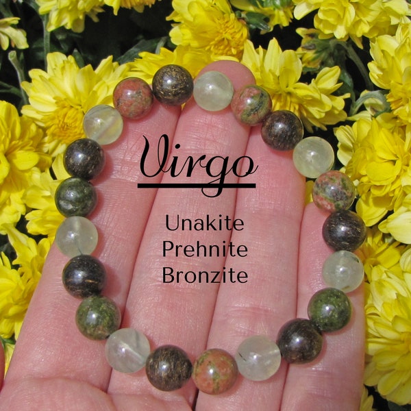 Reiki Infused Virgo Healing Bracelet, Reiki Gift, Yoga Gift, Chakra Jewelry, Crystal Healing Bracelet, Reiki Jewelry, Reiki Bracelet, Zodiac