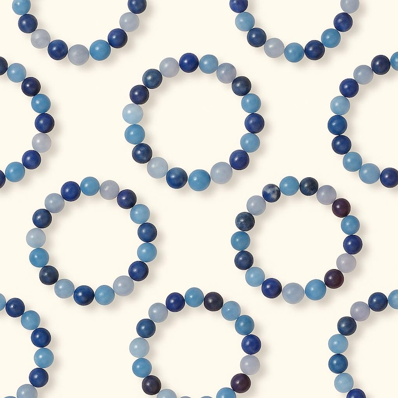 Reiki Infused Pisces Bracelet: Moonstone, Sodalite, Aquamarine Crystal Healing image 10