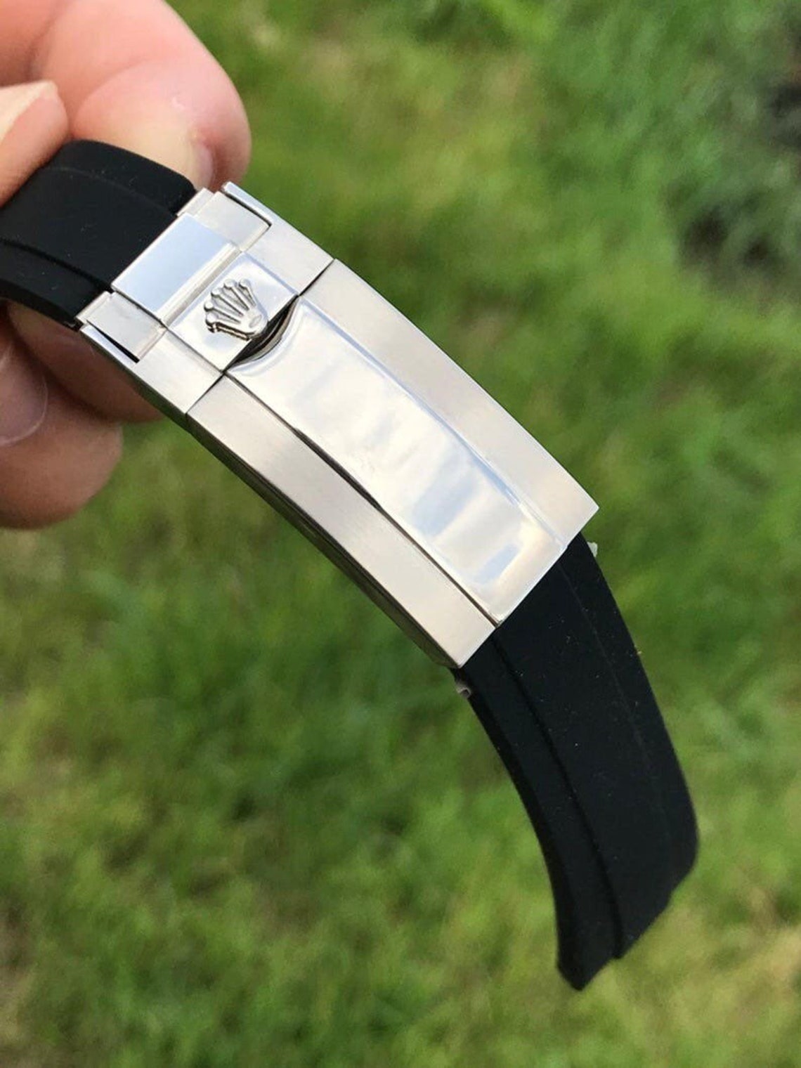 Bracciale Rolex Black Rubber Band da 20 mm per cinturino Rolex Etsy