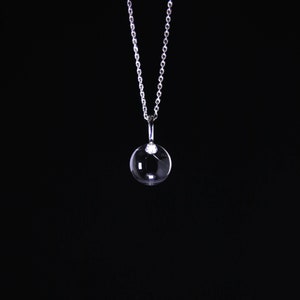 Large Quartz Crystal Ball Sphere W/ Rainbow Pendant Sterling