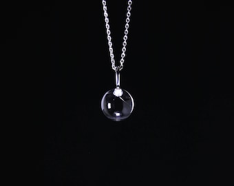 【BLACKPURPLE】[BLACKLABEL]Nina Silver Crystal Ball Necklace PREORDER [BLACKLABEL] Nina Silver Crystal Ball Necklace