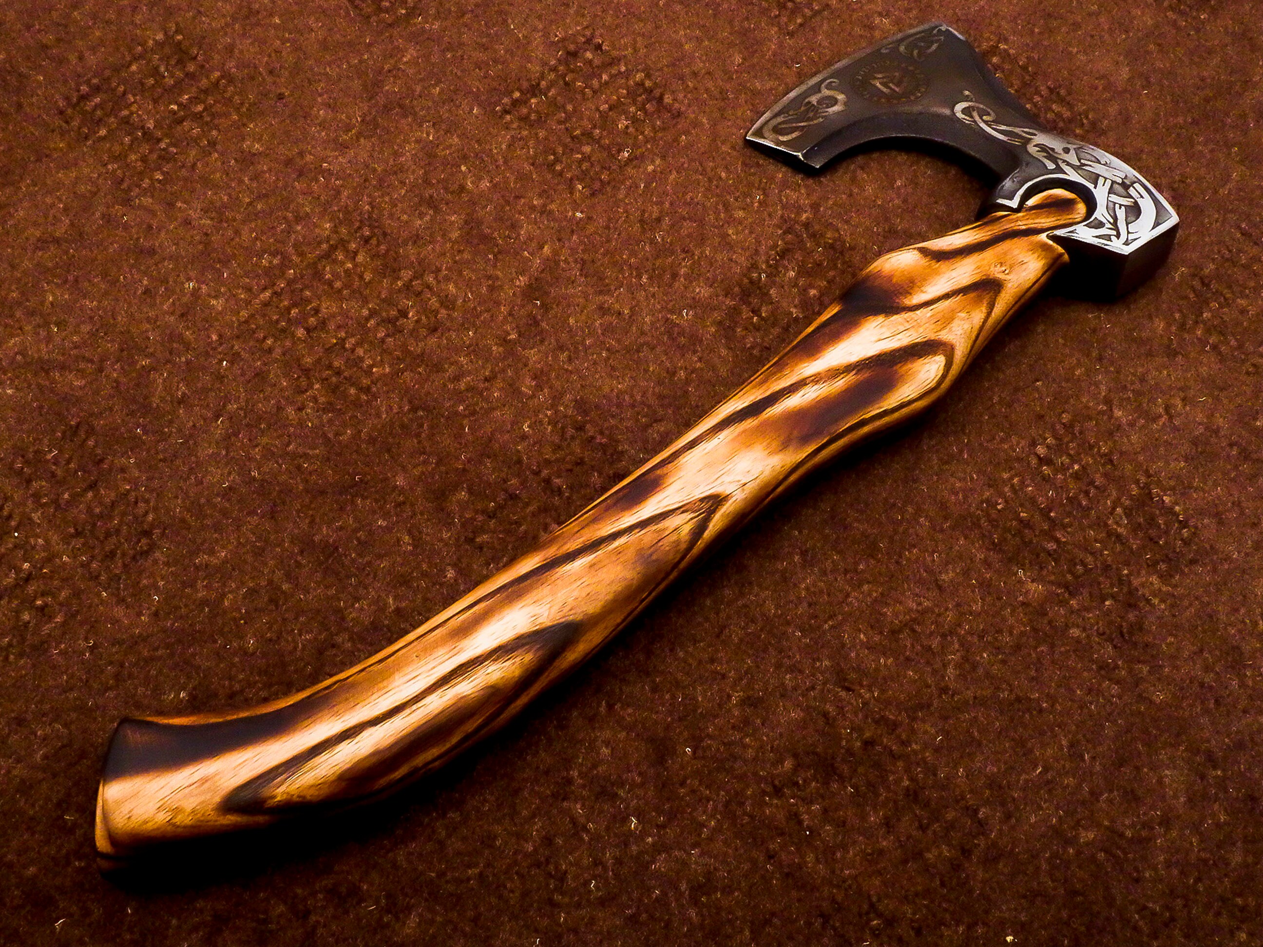 Custom Handmade Axe acid etching axes with sheaths axes and Etsy