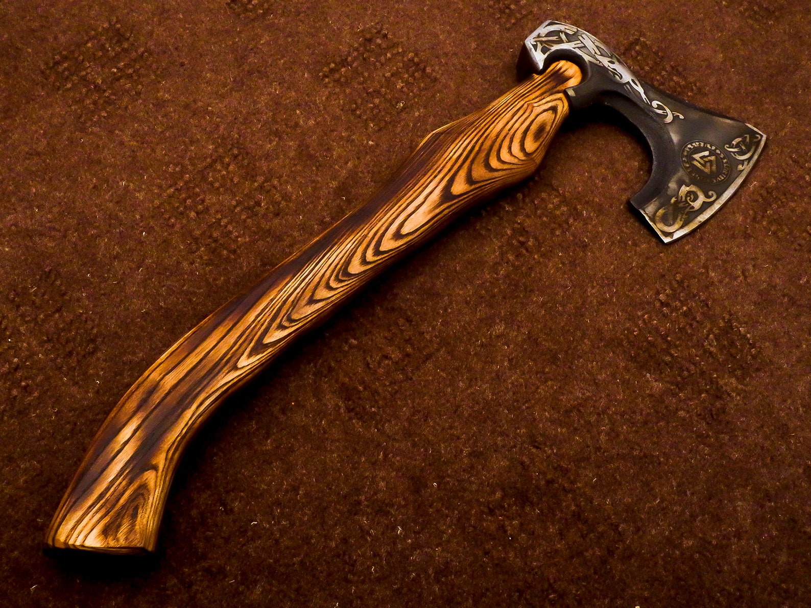 Custom Handmade Axe acid etching axes with sheaths axes and Etsy