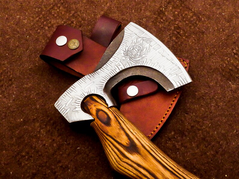 Custom Handmade Axe acid etching axes with sheaths axes and Etsy
