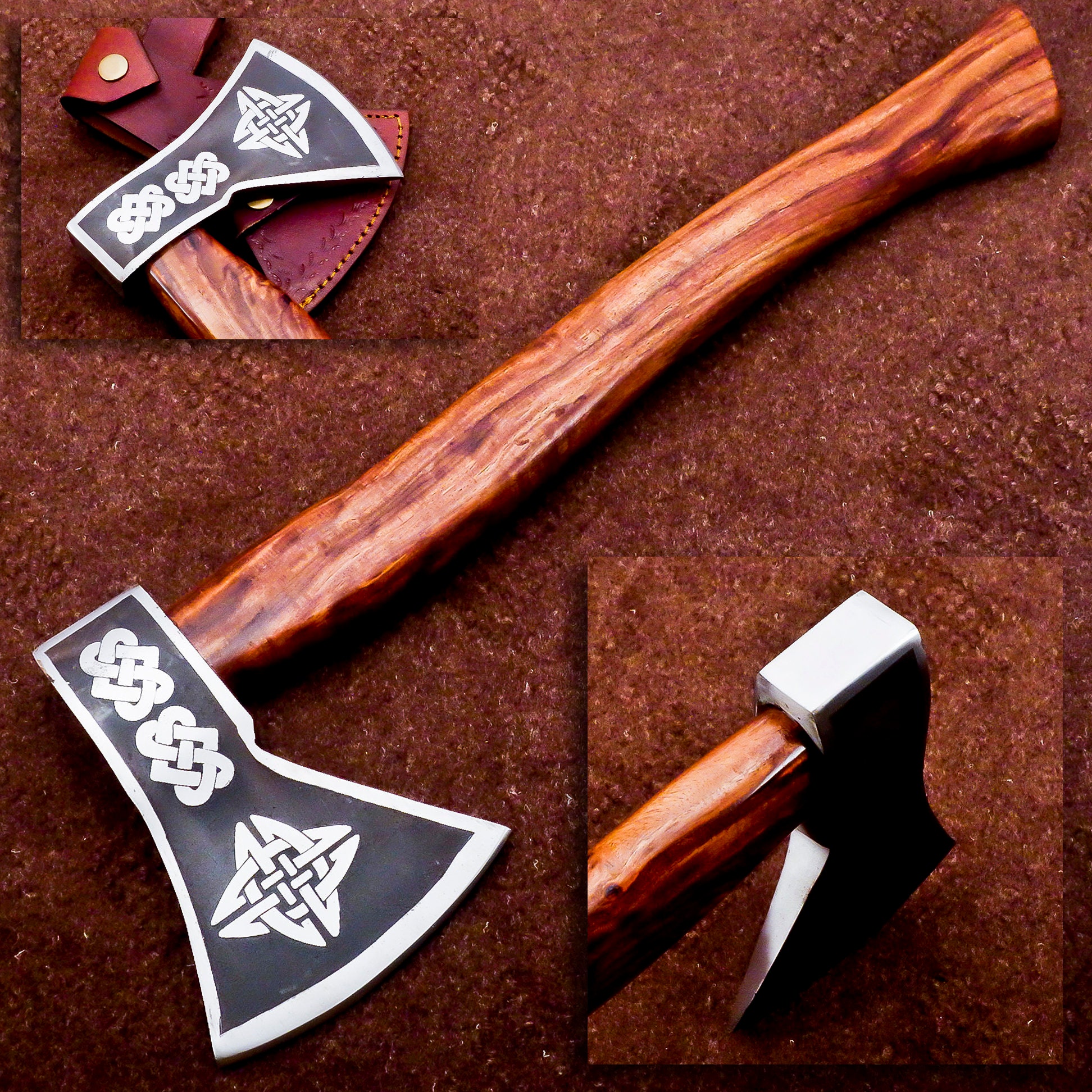 Custom Handmade Axe acid etching axes with sheaths axes and Etsy