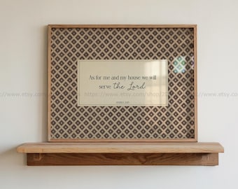 Joshua 24:15 Vintage Christian Art As for Me and My House Printable Bible Verse Farmhouse Scripture Decor (Horizontal)