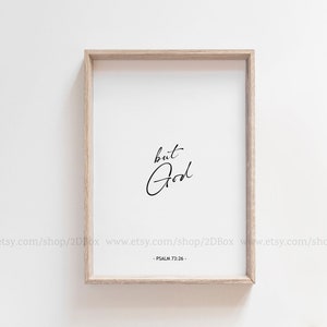 But God Printable Wall Art, Minimalist Bible Verse Decor, But God Poster, Encouraging Christian Quote, Uplifting Verses for Printing