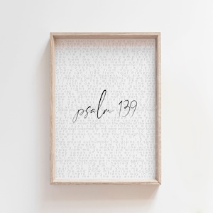 Psalm 139 Wall Art | Christian Wall Art | Bible Verse Wall Art | Scripture Print | Christian Gift | Christian Poster | Modern Calligraphy